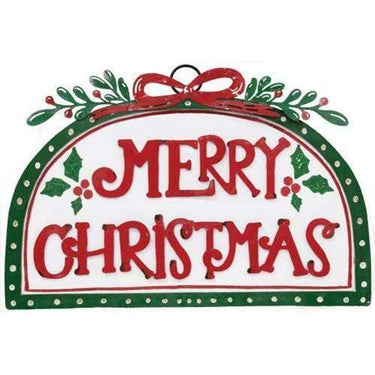 Merry Christmas Holly Sign - The Fox Decor